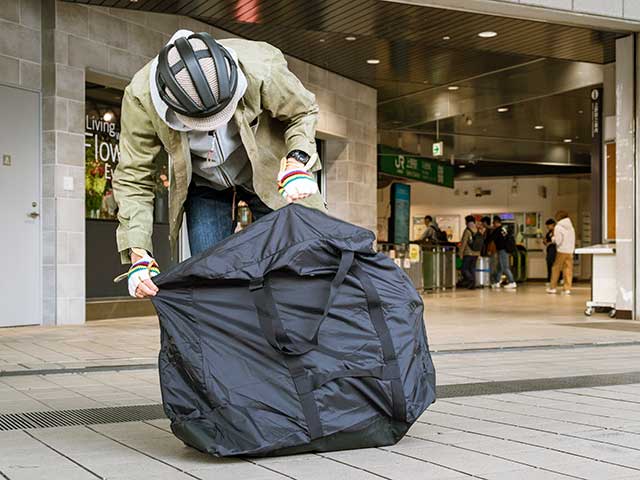 輪行バッグ for Kシリーズ　ストラップ一体型　素早く輪行　強度と携帯性を両立　日本製　No.1078