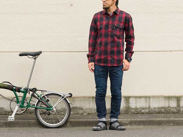 【サイクリストネル】2020版 ネルシャツ 三分割ポケット ツーリング 保温 ミッドレイヤー 自転車 No.2153【送料無料】