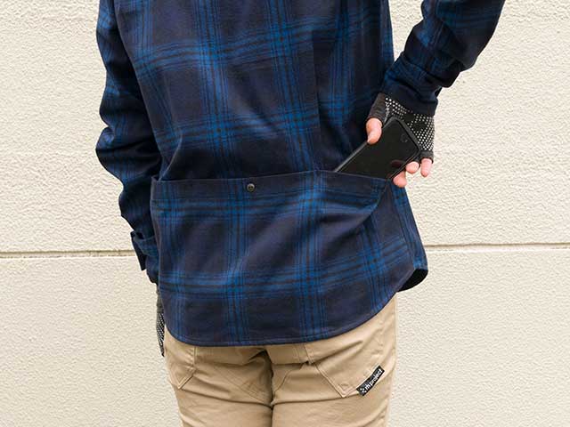 【サイクリストネル】2020版 ネルシャツ 三分割ポケット ツーリング 保温 ミッドレイヤー 自転車 No.2153【送料無料】