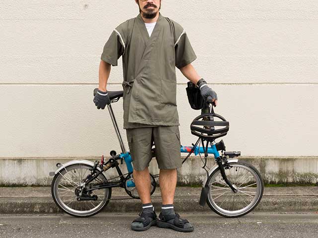 【THE JINBEI】甚平 吸汗速乾・接触冷感 Coolmax 背ポケット アウトドア 自転車 サイクリング 上下セット日本製 No.2185