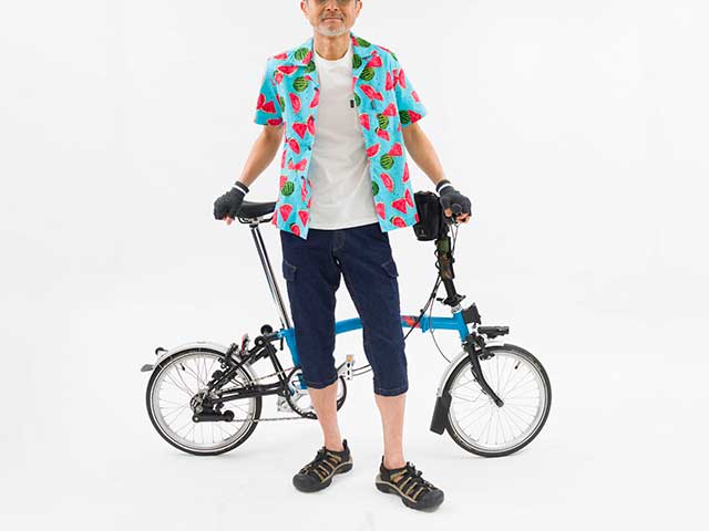 【ヤサイクルアロハ】綿　開襟　野菜プリント アロハシャツ　背ポケット 日本製 No.2204