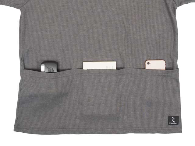 【ワッフルT】37.5(tm) technology 温度調節 吸汗速乾 背ポケット Tシャツ 日本製 No.2220