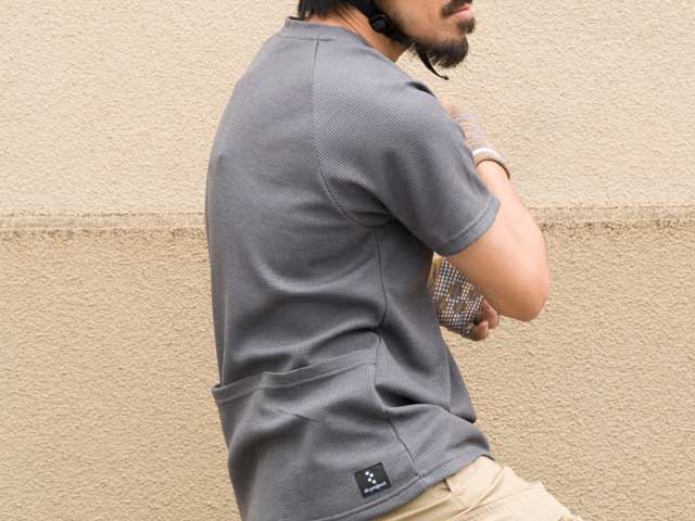 【ワッフルT】37.5(tm) technology 温度調節 吸汗速乾 背ポケット Tシャツ 日本製 No.2220