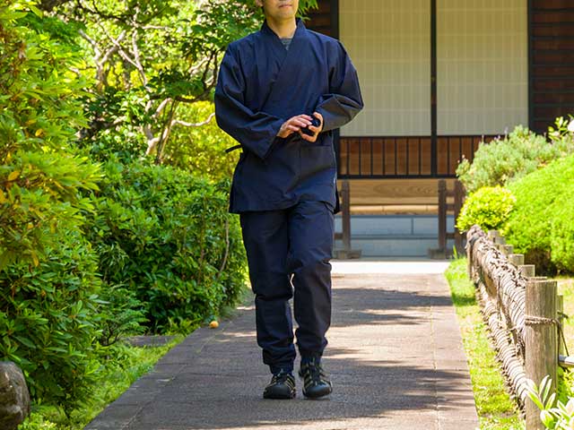 【THE SAM衣】作務衣 背ポケット 難燃素材 Agunino アウトドア 自転車 サイクリング 上下セット 日本製 No.2222