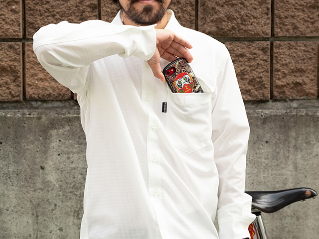 【サンシェードシャツ】DotAir(R) 速乾 通気 メッシュ素材 夏向け 長袖 背ポケット 日本製 No2265