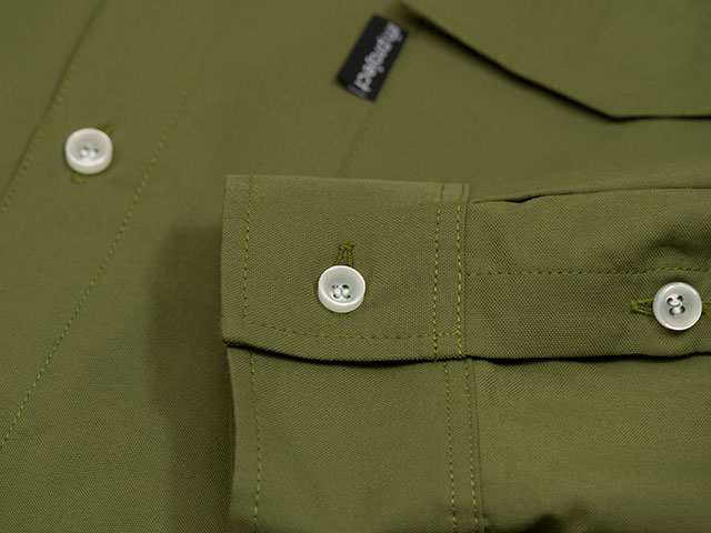【CORDURA(R) オックスシャツ】肌触りよく頑丈 吸汗速乾  背ポケット 長袖 日本製 No2266