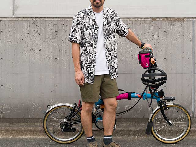 直営限定【サイクリストアロハ ロンドン】背ポケット 開襟シャツ 接触冷感 速乾 日本製 No.2271