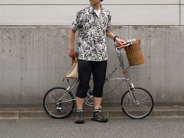 直営限定【サイクリストアロハ ロンドン】背ポケット 開襟シャツ 接触冷感 速乾 日本製 No.2271