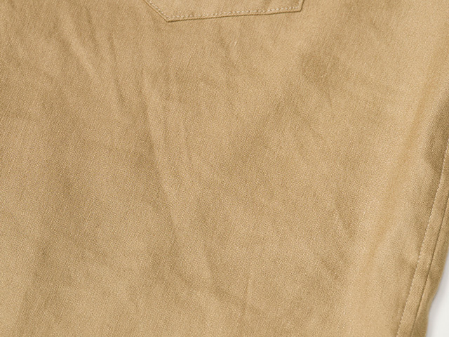 【バンドカラーシャツ】ロングスリーブ リネン レーヨン 吸汗速乾 接触冷感 バックポケット 日本製 No.2272