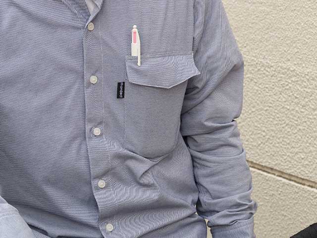 【ノースウェットBIZシャツ ロングスリーブ】長袖 汗染み軽減加工 吸汗速乾 背ポケット 日本製 No.2273