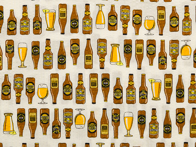 【サイクリストアロハ BEER】バックポケット リップルクロス 開襟 日本製 No.2279