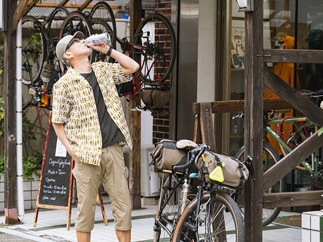 【サイクリストアロハ】BEER バックポケット リップルクロス 開襟 日本製 No.2279