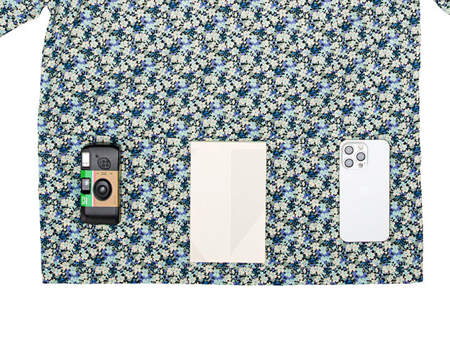 【サイクリストアロハ】リバティプリント KATIE'S 1934年アーカイブ 背ポケット 開襟 日本製 No.2282