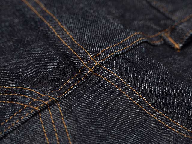 【サイクルハーフデニム】５分丈 12ozストレッチデニム インディゴ染め サドルパッチ No.3188 日本製