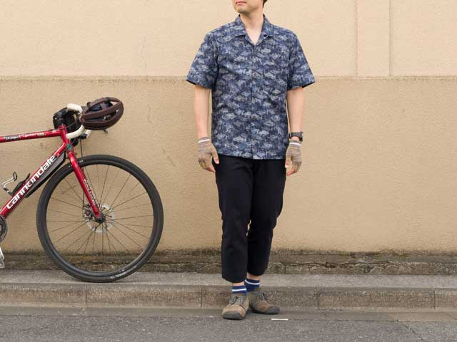 【アンクルトラウザー ホップサック】ストレッチ 吸汗速乾 通気性 くるぶし丈 きれいめカジュアル サドルパッチ 日本製 No.3199