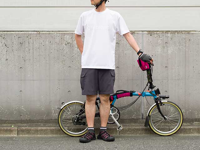 【サイクルハーフパンツ】ドライ素材 5分丈 ストレッチ 撥水 アウトドアにも 日本製 No.3212