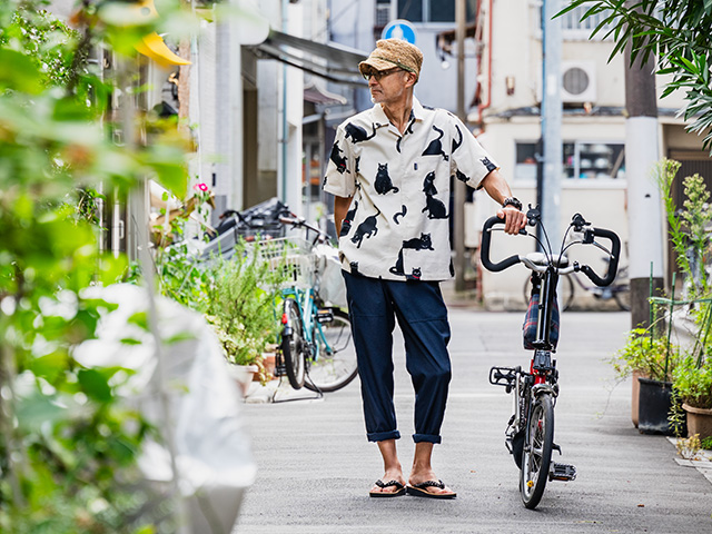 【BIKE and PANTS LONG】日傘のように涼しい サラッと風が抜けるCOOLMAX シアサッカー No.3219 日本製