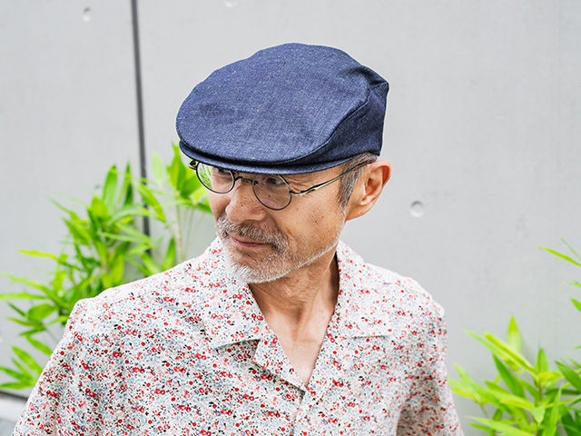【ハンチング コットンヘンプ】生成り インディゴ 7.25oz ナチュラルな綿麻素材 日本製 No.4559