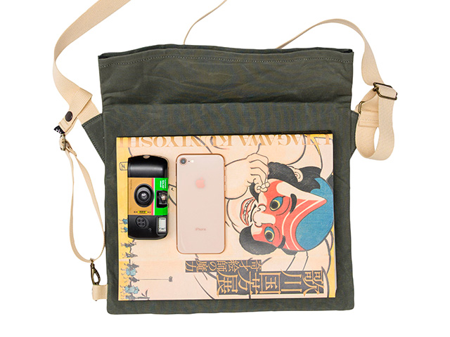 【MAIDOサコッシュ】ショルダーバッグ パラフィンコットン素材 アジャスター付き 日本製 No.5140