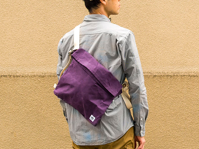 【MAIDOサコッシュ】ショルダーバッグ パラフィンコットン素材 アジャスター付き 日本製 No.5140