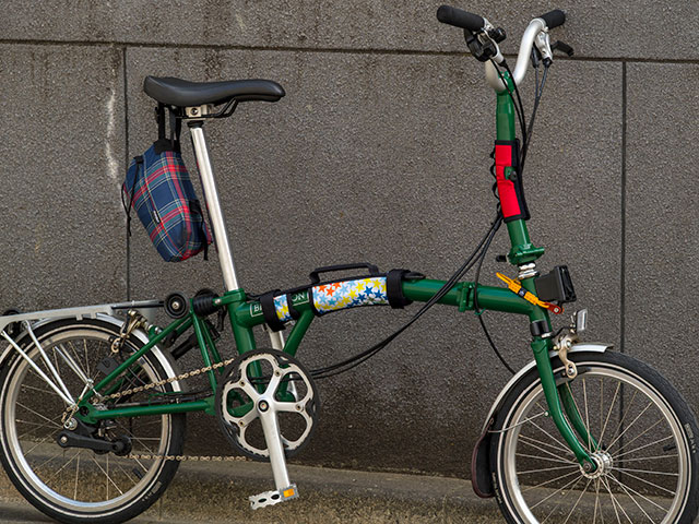 【BPキャリーハンドル スター】ブロンプトン用 持ち手 フレームカバー ショルダーベルト付 傷付き防止 日本製 No.5144