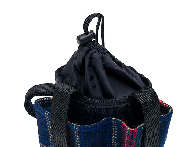 【マルチボトルホルダーツイード】 スマホポケット付き 500mlペットボトル対応 ベルクロ着脱 No.5160 日本製