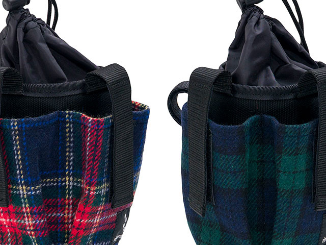 【マルチボトルホルダーツイード】 スマホポケット付き 500mlペットボトル対応 ベルクロ着脱 No.5160 日本製